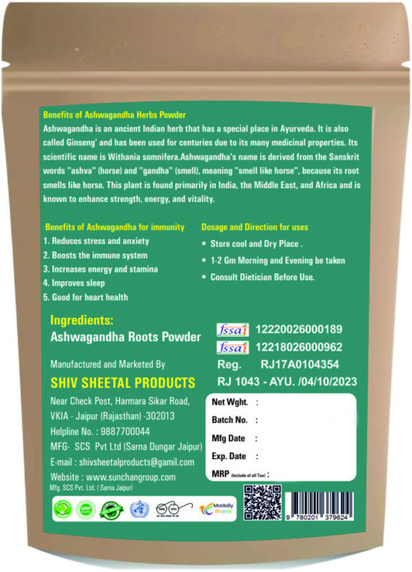 Ashwagandha Powder 100 Gm for Energy Boost - Image 2