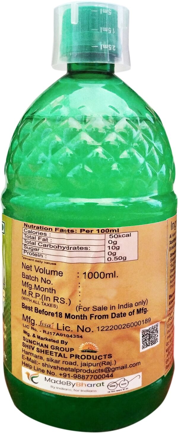 Sunchan Group Aloevera Juice Pure Oraganic Herbal Ghritkumari Gwarpatha Juice 1000 ML - Image 4