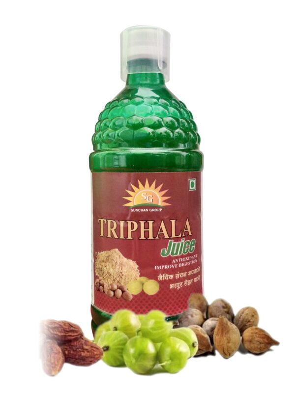 Triphala Juice 100% Ayurvedic Juice 1000 ML | Relieves Constipation & Improves Digestion Pure Organic Natural Herbal Mix
