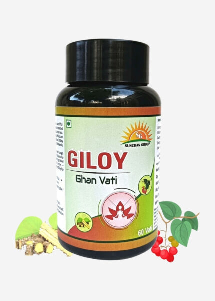 Sunchan Group Giloy Ghan vati Tinospora cordifolia Ghan vati Neem Giloy 60 Vati Pack of 1