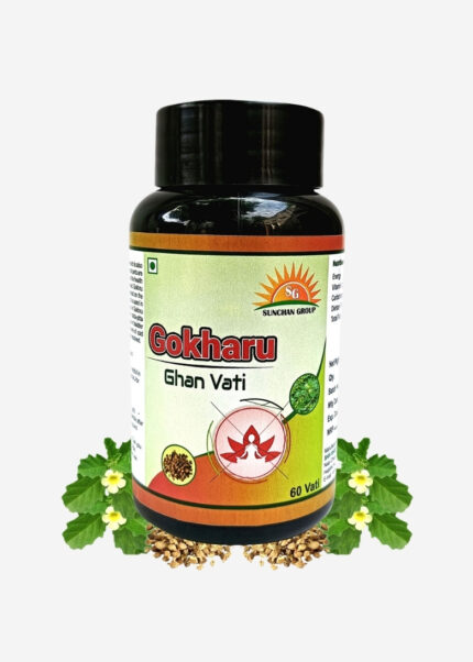Sunchan Group Gokharu Ghan Vati / Gokshura / Gokhru / Tribulus terrestris Gokharu Ghan Vati 60 Vati Pack of 1