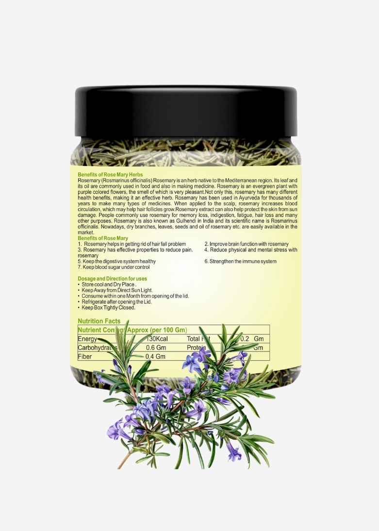 Sunchan Group Rosemary Dried Leaves 100 Gm For Food Hair | Skin Pack of 1 x100 Gm - Image 3